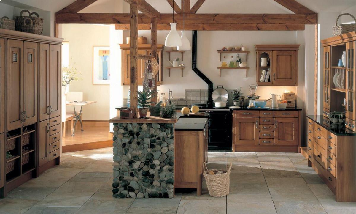 Селски бит и дъбов финиш в кухнята