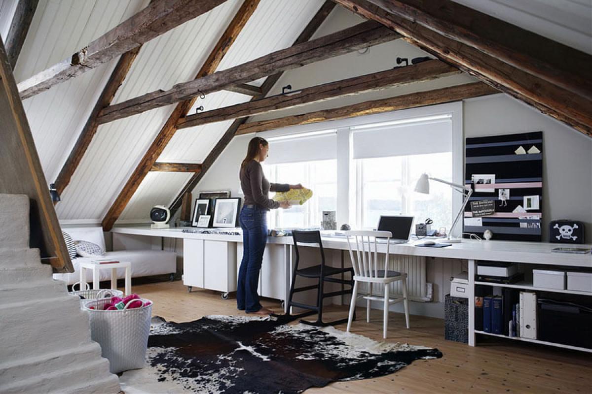 Превърнете мансардата в удобен и вдъхновяващ офис