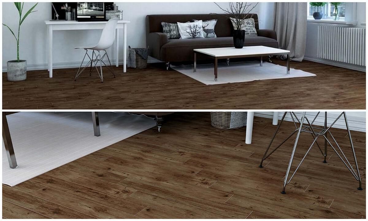 Луксозна тъмна настилка в стилна дневна