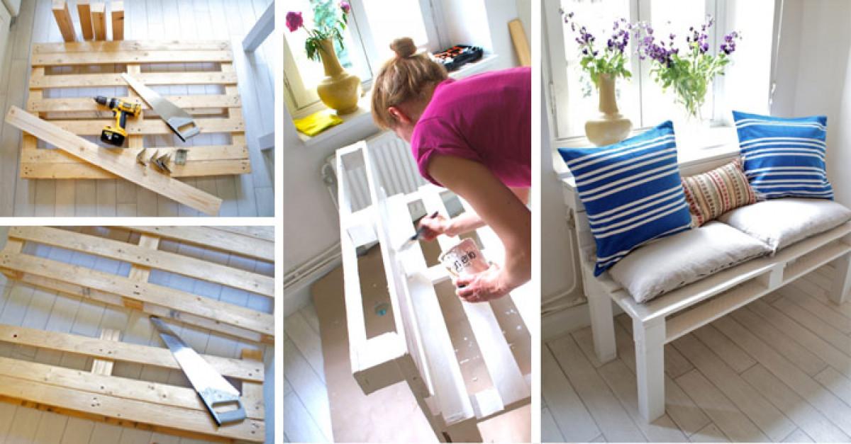 Пейка от палети с тайно скривалище