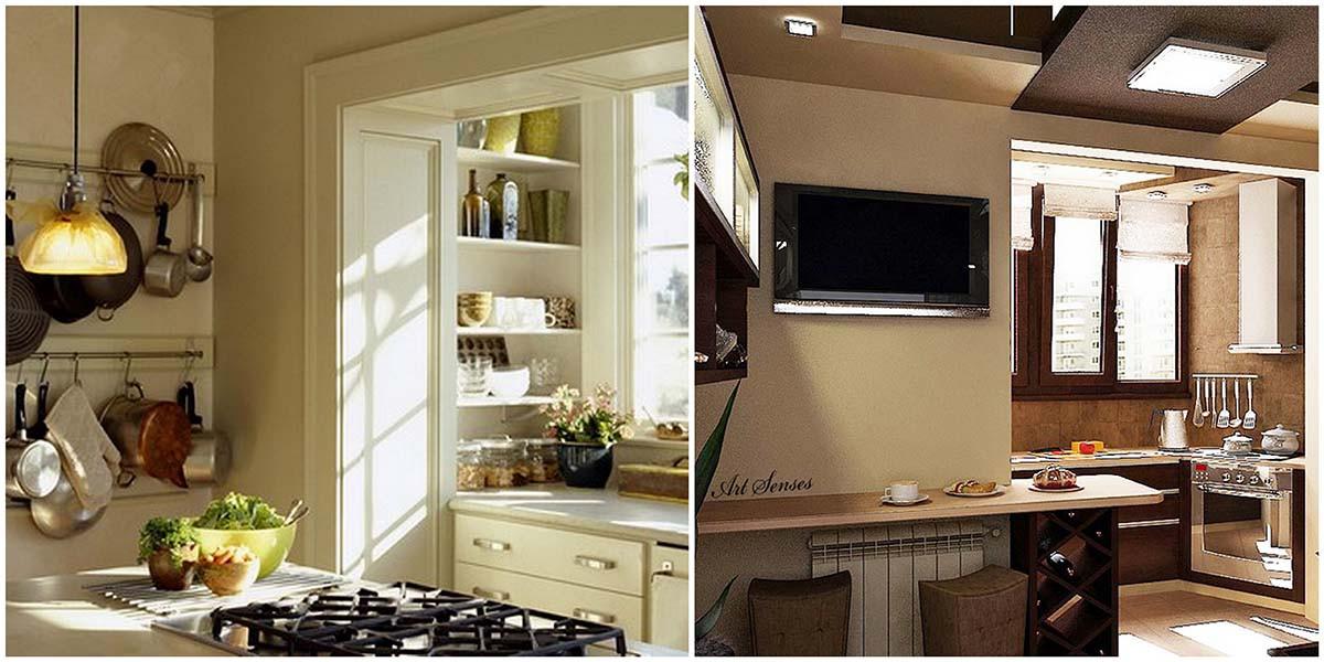 Изцяло вграден балкон в кухнята