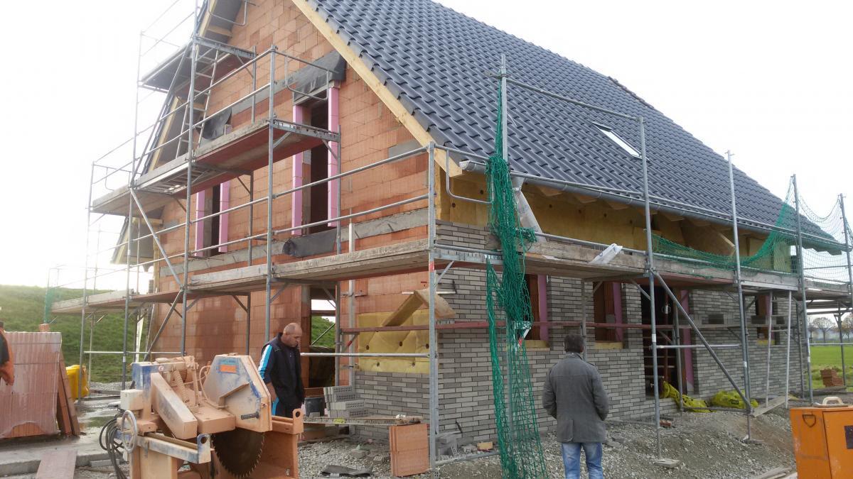 Изолация от стъклена вата на къща в Германия