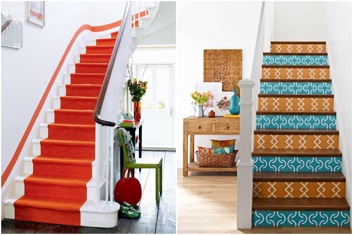 Цветна лента на стълбището