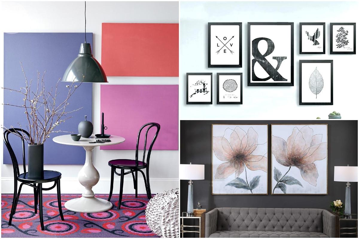 Цветни платна върху стената