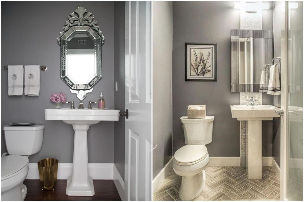 Сив дизайн за елегантна баня