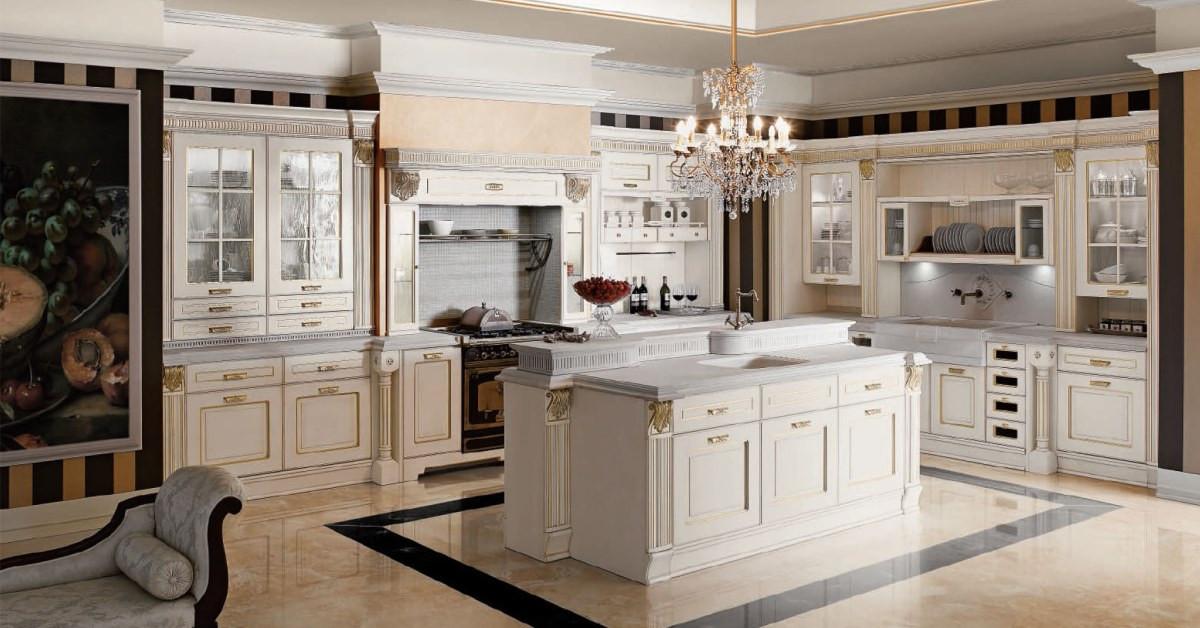 Кухня в стил ампир: дворцов лукс с практични решения