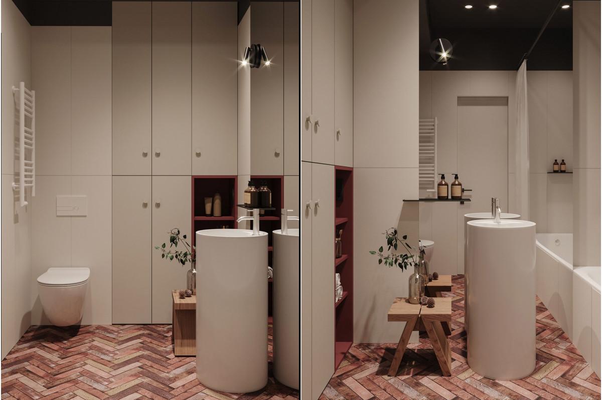 Компактна баня с впечатляващ дизайн