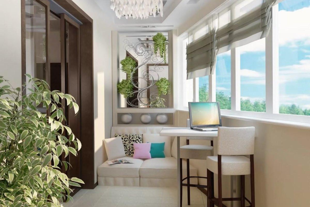 Дизайн на щорите за балкона: интериорен стил