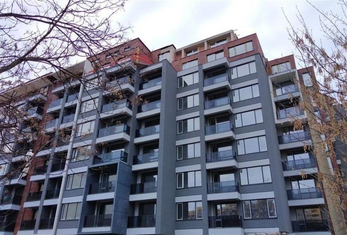 Черковна стъклен парапет квадрат с сиво стъкло триплекс 8 мм