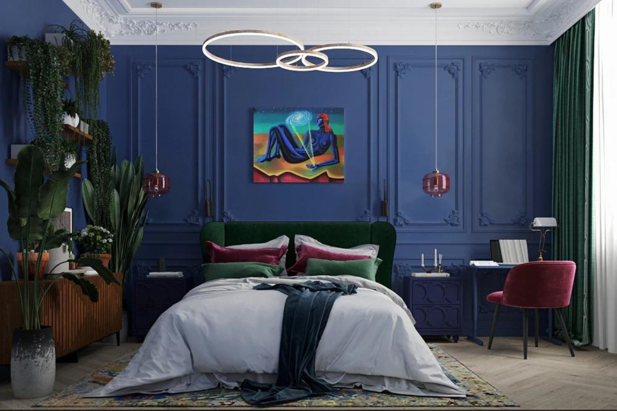 Равностоен в яркия интериор