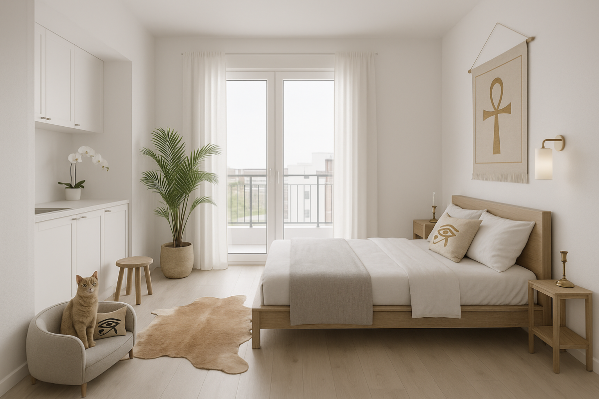 спалня с египетски мотиви