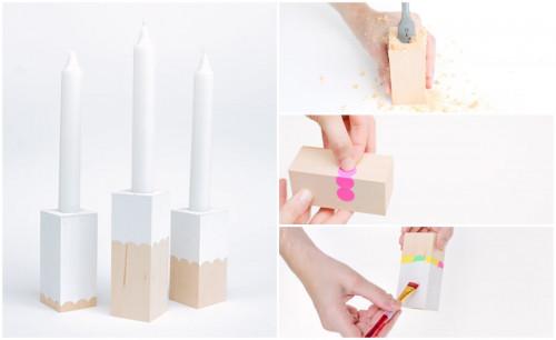 Направете си невероятни дървени свещници