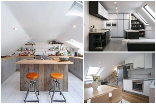 4 страхотни идеи за кухни, разположени в мансарда