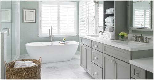 Красотата на едноцветната баня