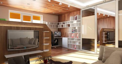 Идеи за интериорен хол с работна зона