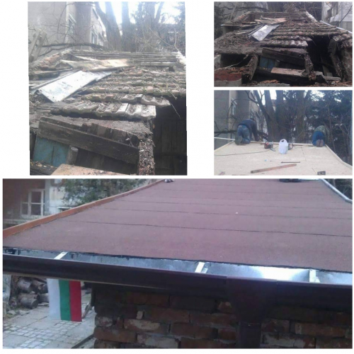 Дървен навес