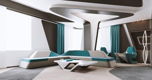 Футуристичен апартамент в Казахстан, вдъхновен от последните технологии