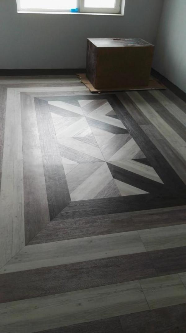 Подова настилка — Мозайка от винилови плочки, с. Горен Близнак