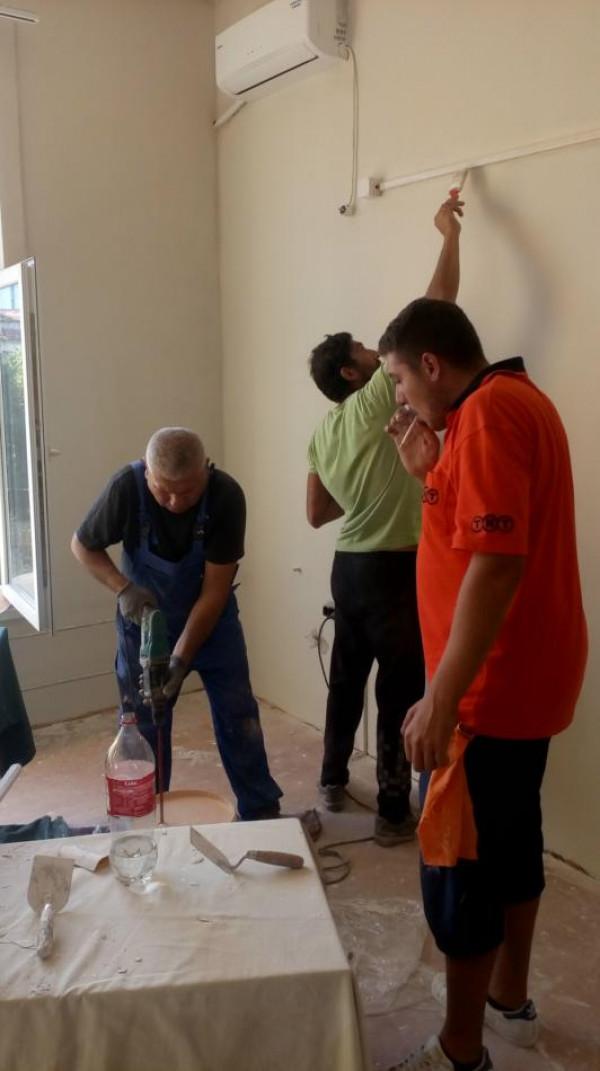 Вътрешен ремонт на училище..