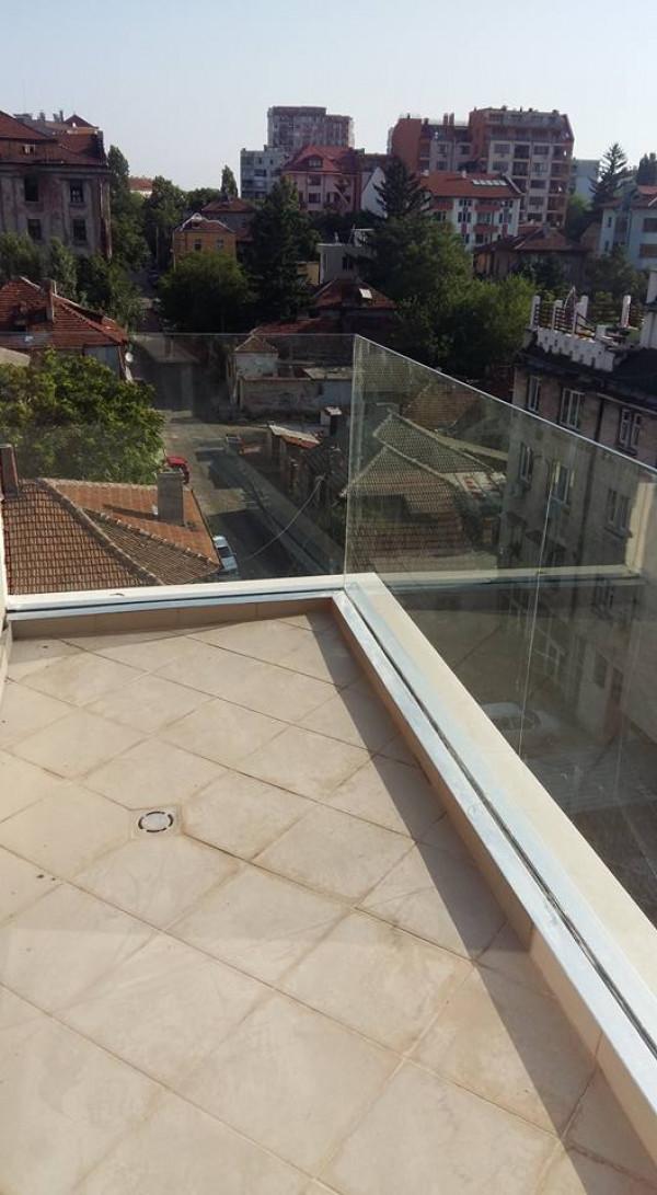 стъклен парапет цял профил