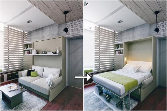 ...И функционална спалня - пак в дневната!