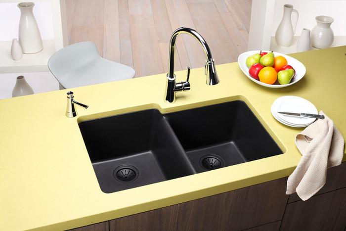 Асиметрична форма на мивката от гранит