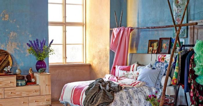 Бохемски стил в интериора на спалнята