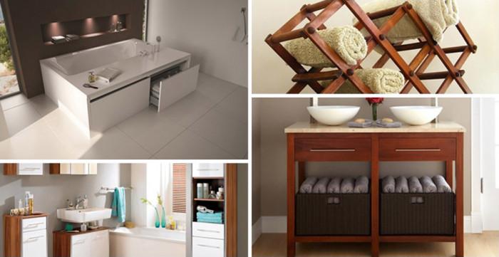 Хитри местенца за съхранение на кърпите в банята