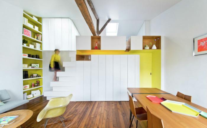 Мултифункционална стена променя облика на жилището