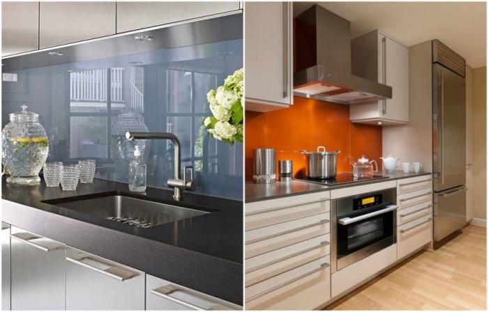 Цветен кухненски гръб от стъкло