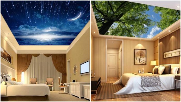 Опънатите тавани творят реалистични магии в спалнята