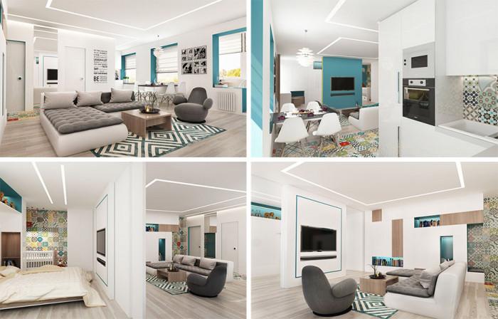 Модерен апартамент в едно общо помещение