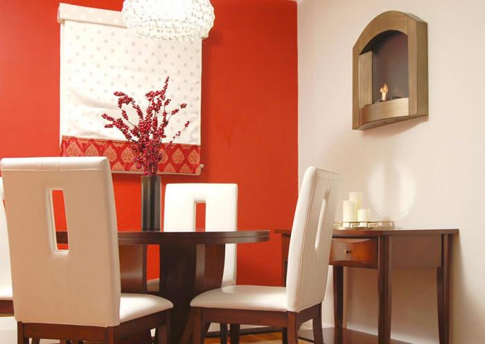 Оранжевото и червеното запазете за просторната трапезария