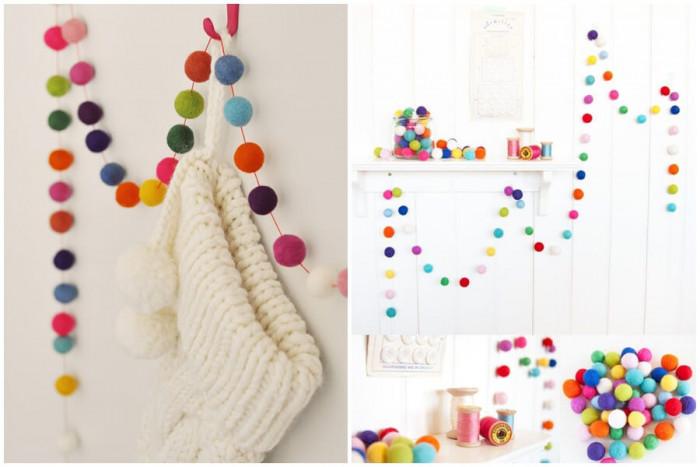 Направете си сами ефектни коледни гирлянди за детската