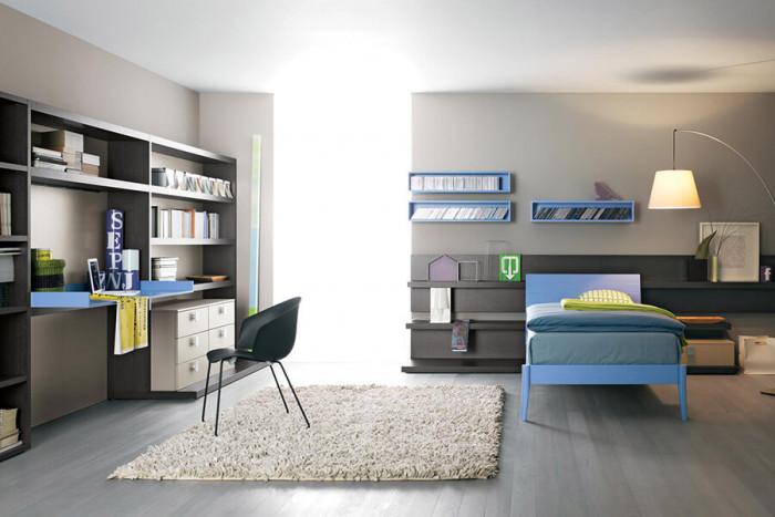 Комбинирайте светли и тъмни тонове в новата стая на вашия син