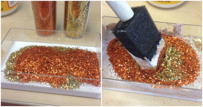 Стъпка 1 - забъркване на брокатено лепило