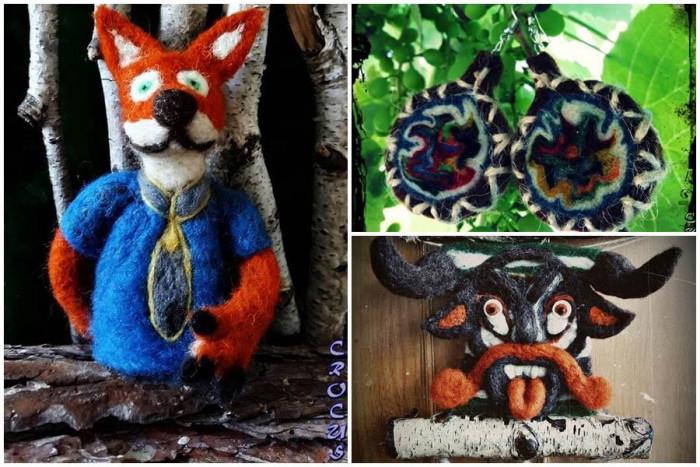 На щанда ще откриете още чанти, обеци и дори играчки от вълна