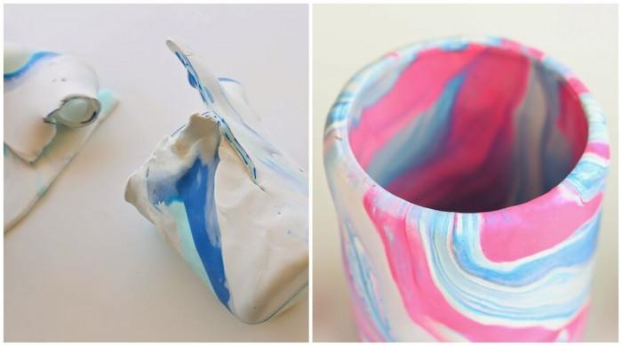 Стъпка 3: Покрийте с глина ръба на чашата и отстранете излишното