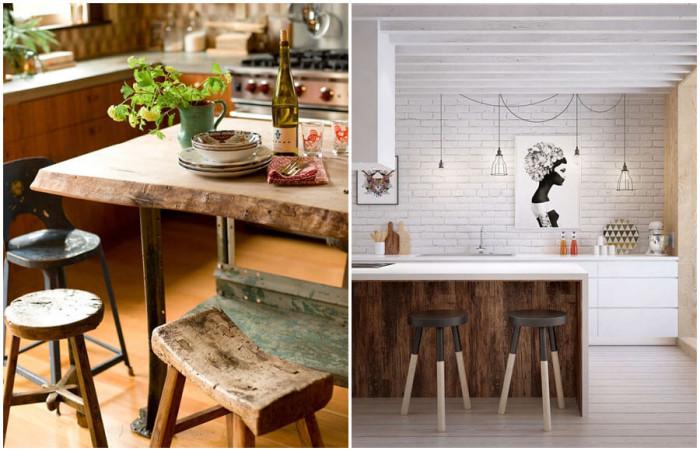 Елементите от необработено дърво ще придадат особен чар на помещението