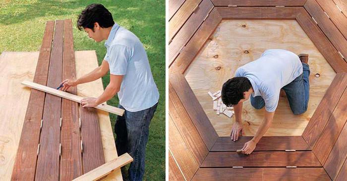 Седалка на градинска пейка