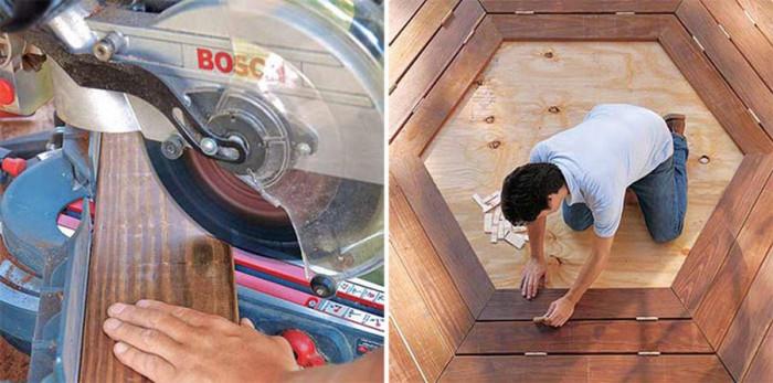 Стъпка 3: Отрязване на летвите и сглобяване на седалката