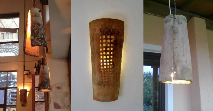 Направете си сами лампа от керемиди