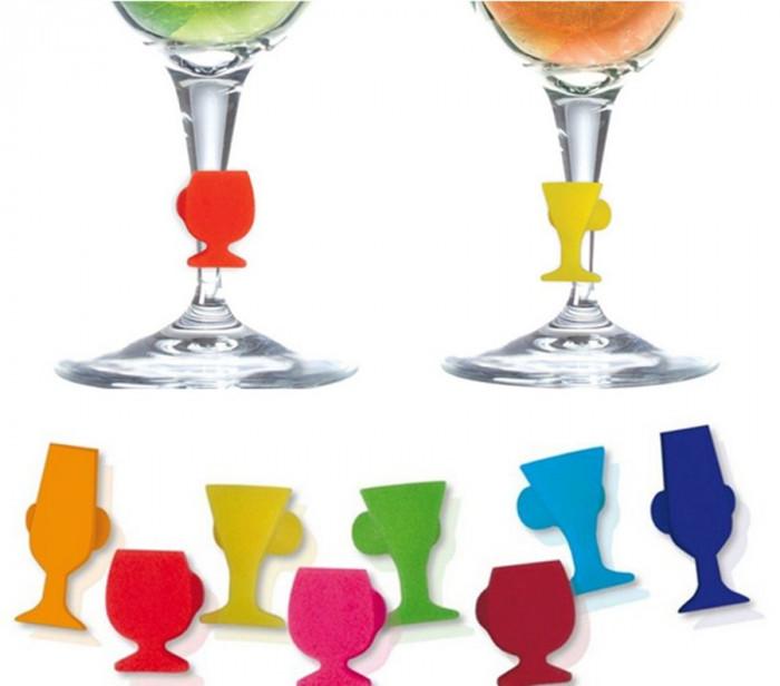 Забавни силиконови маркери за чаши