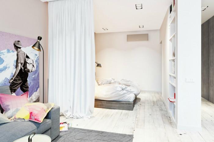 Създайте илюзия за светлина с помощта на леки завеси