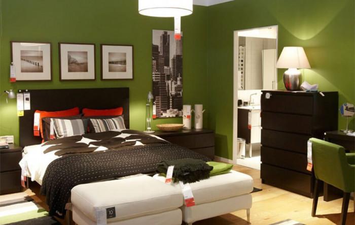 Страхотна спалня в зелено насред динамичната градска среда