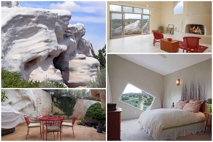 Пленително красива къща, скрита под скалите в Ню Мексико