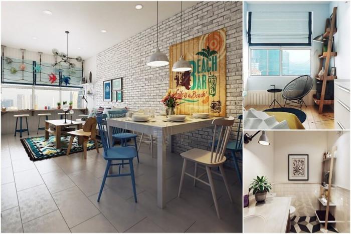 Смели комбинации и геометричност в свежия апартамент