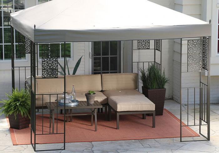 Шатрите за градина с метална основа са устойчиви и модерни