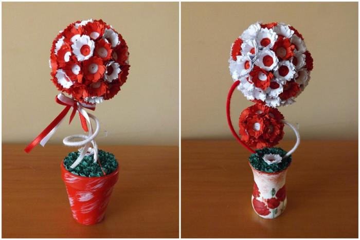 Поставете красиви мартеници под формата на дръвчета у дома