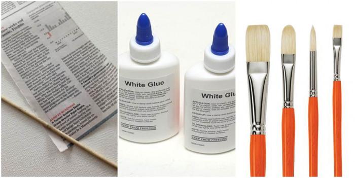 Необходими материали за купичката от вестници